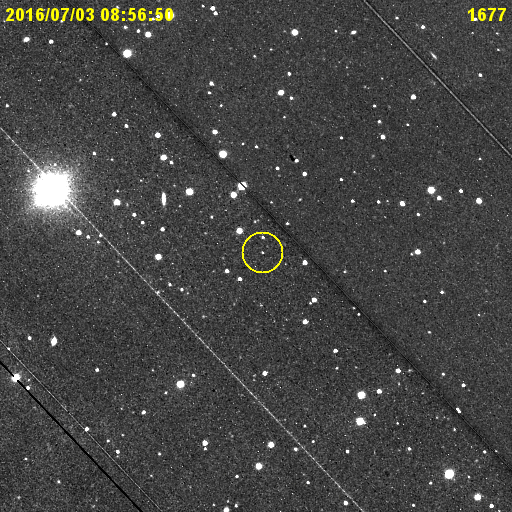 Fast Moving Asteroid in Scan