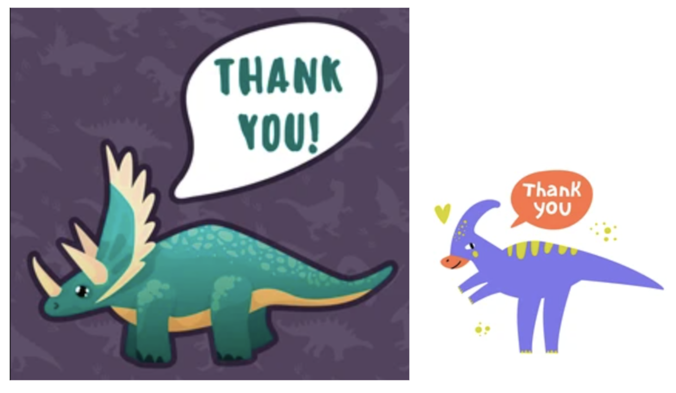Dinosaurs saying Thank You :)